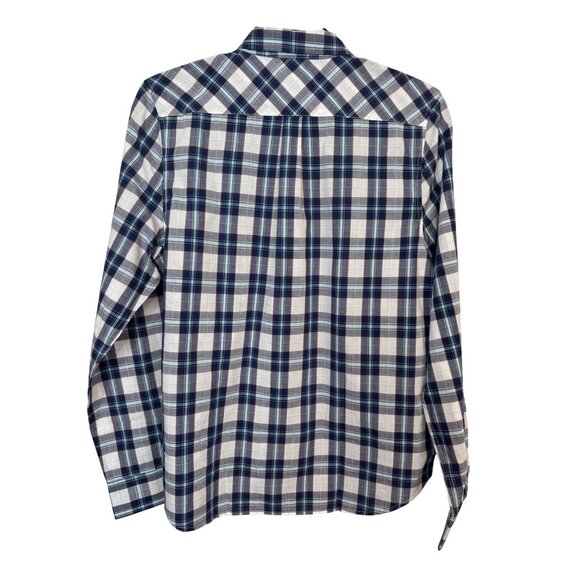 2/$30 NWT Untuckit Size 6 Women’s Sorbo Blue & White Plaid Long-Sleeved - Picture 12 of 15